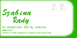 szabina rady business card